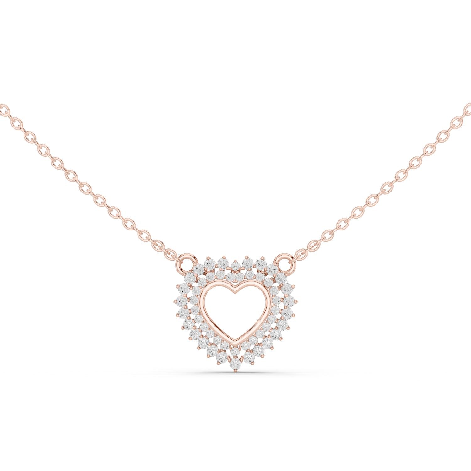 Heart Lab Grown Diamond Halo Pendant