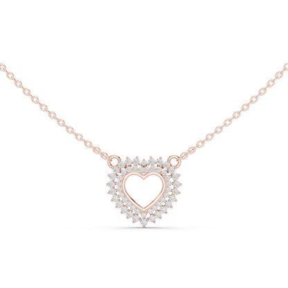 Heart Lab Grown Diamond Halo Pendant