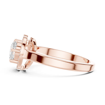 Heart Lab Grown Diamond Halo Engagement Ring