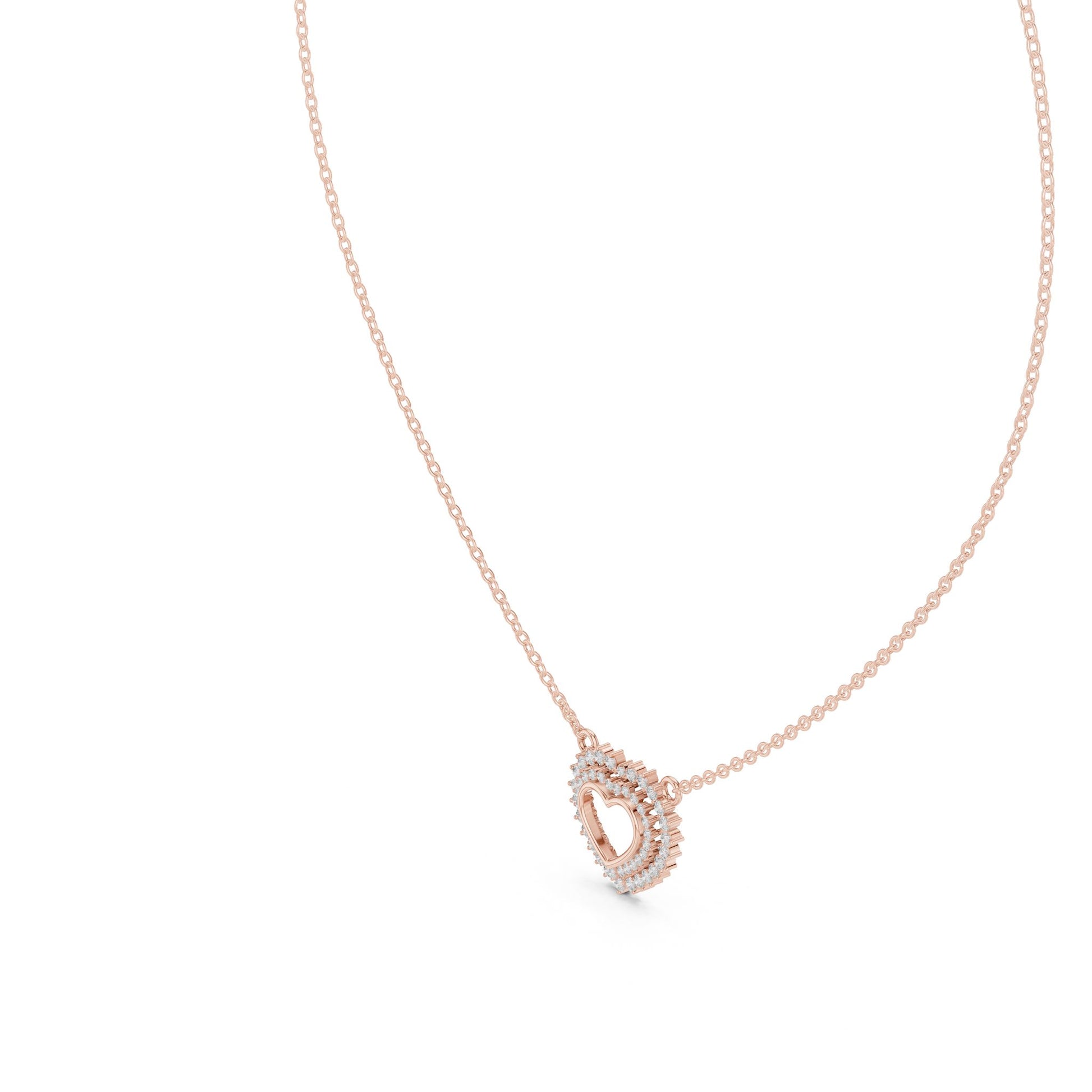 Heart Lab Grown Diamond Halo Pendant
