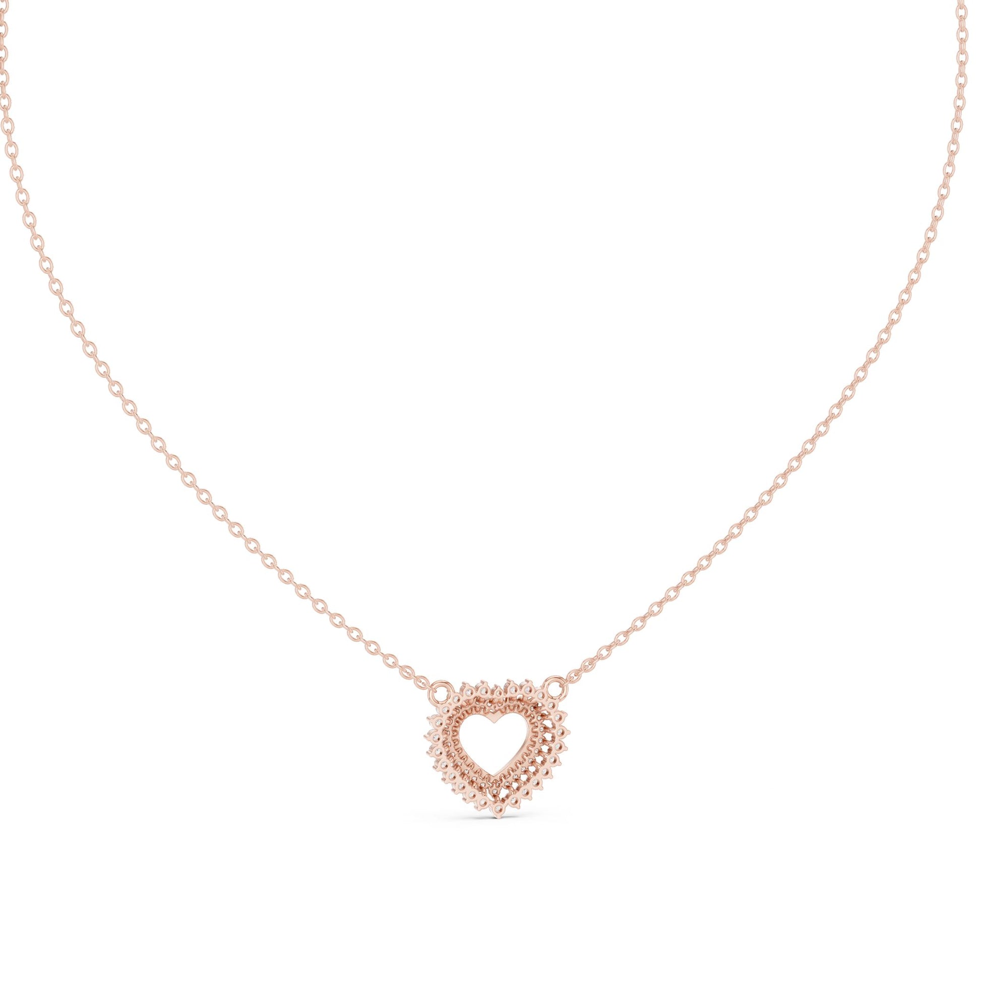Heart Lab Grown Diamond Halo Pendant