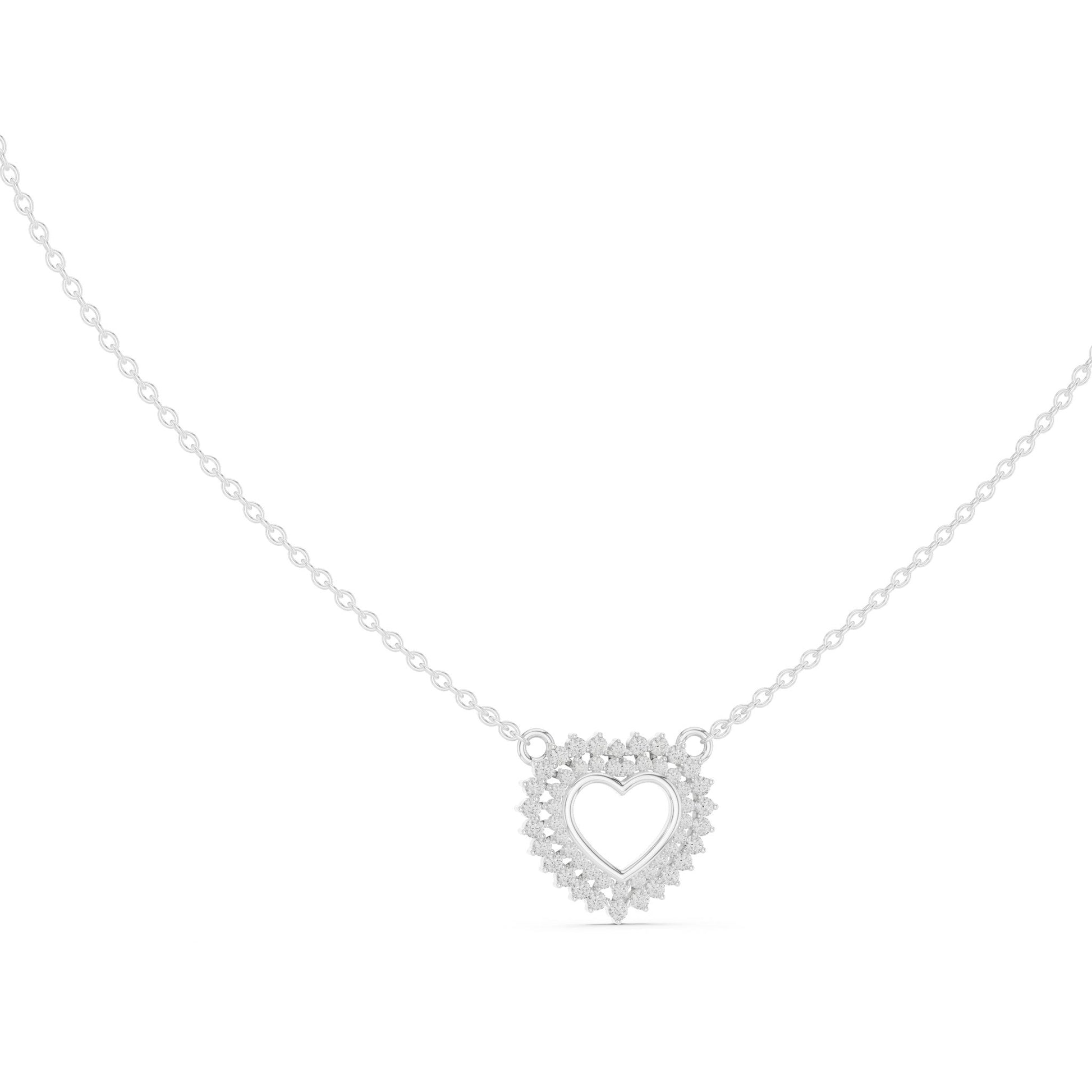Heart Lab Grown Diamond Halo Pendant