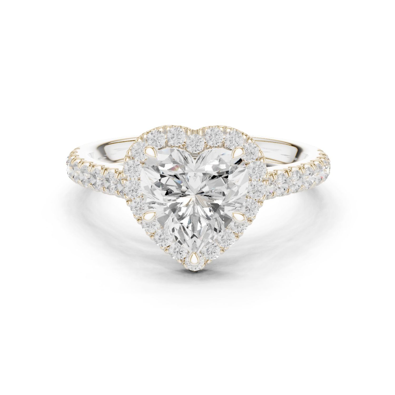 Heart Lab Grown Diamond Halo Engagement Ring