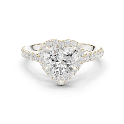 Heart Lab Grown Diamond Halo Engagement Ring