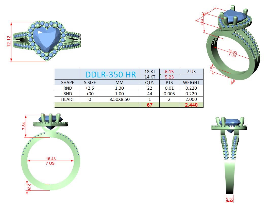 Heart Lab Grown Diamond Halo Engagement Ring