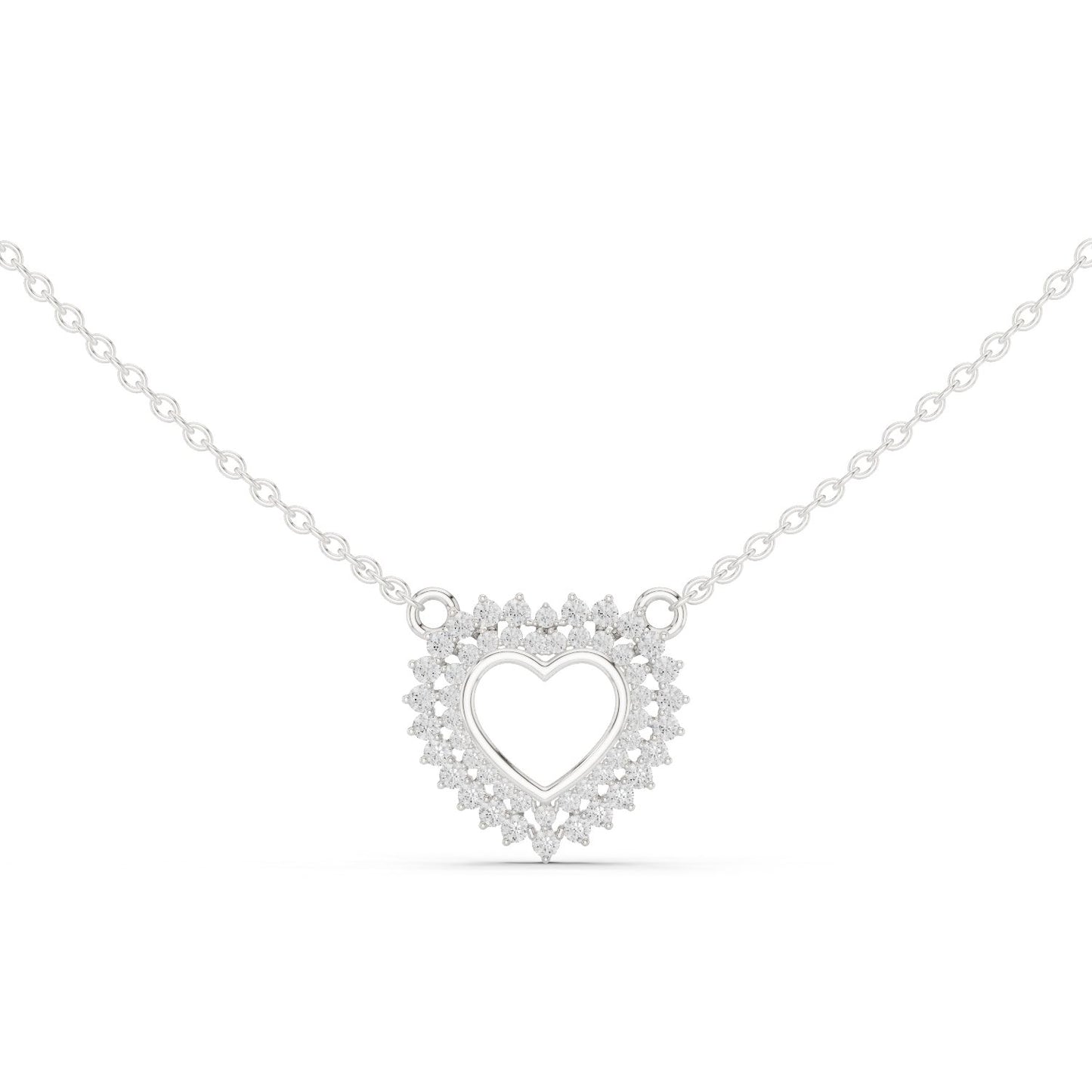 Heart Lab Grown Diamond Halo Pendant