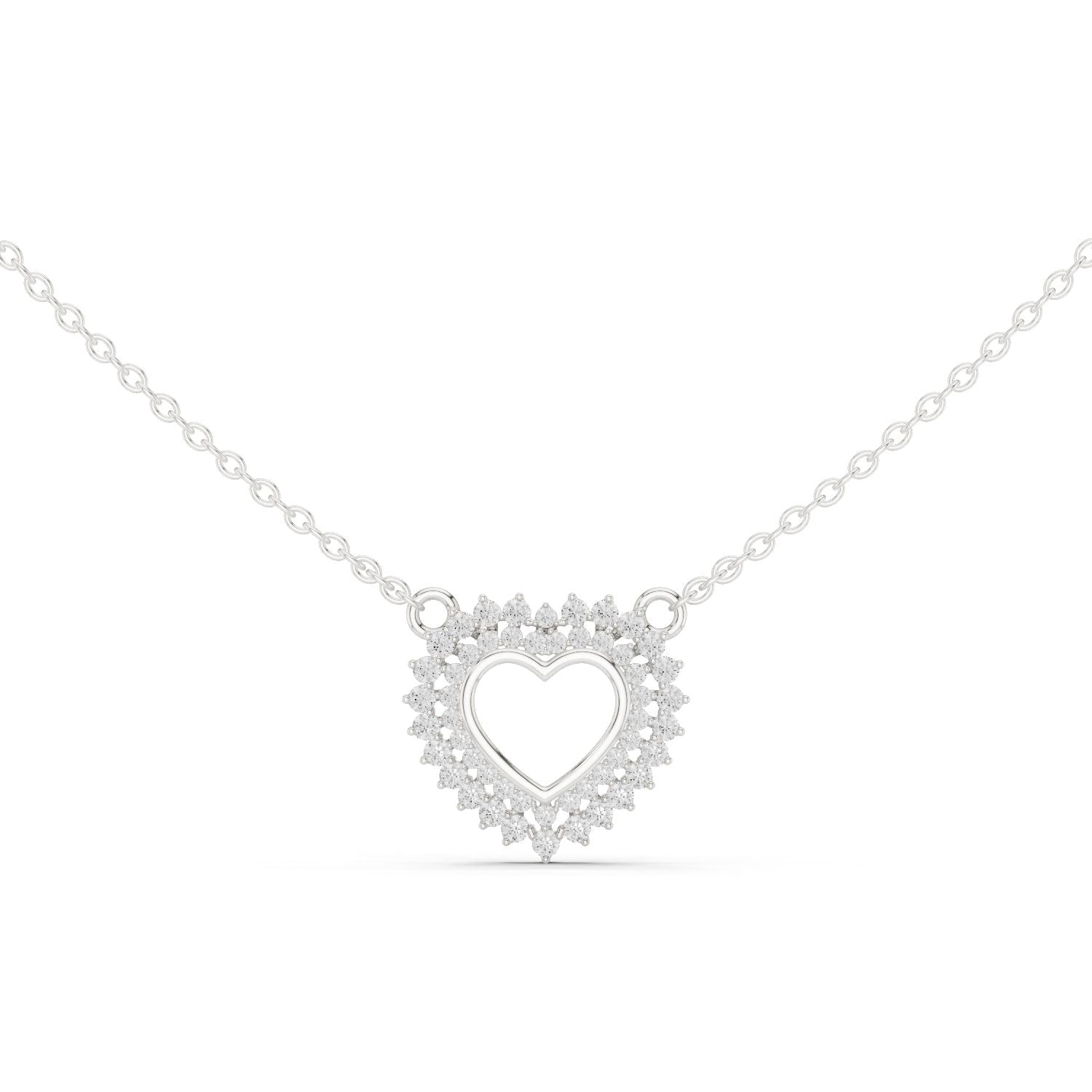 Heart Lab Grown Diamond Halo Pendant