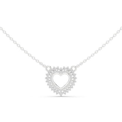 Heart Lab Grown Diamond Halo Pendant