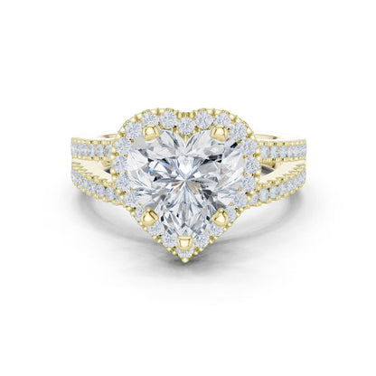 Heart Lab Grown Diamond Halo Engagement Ring
