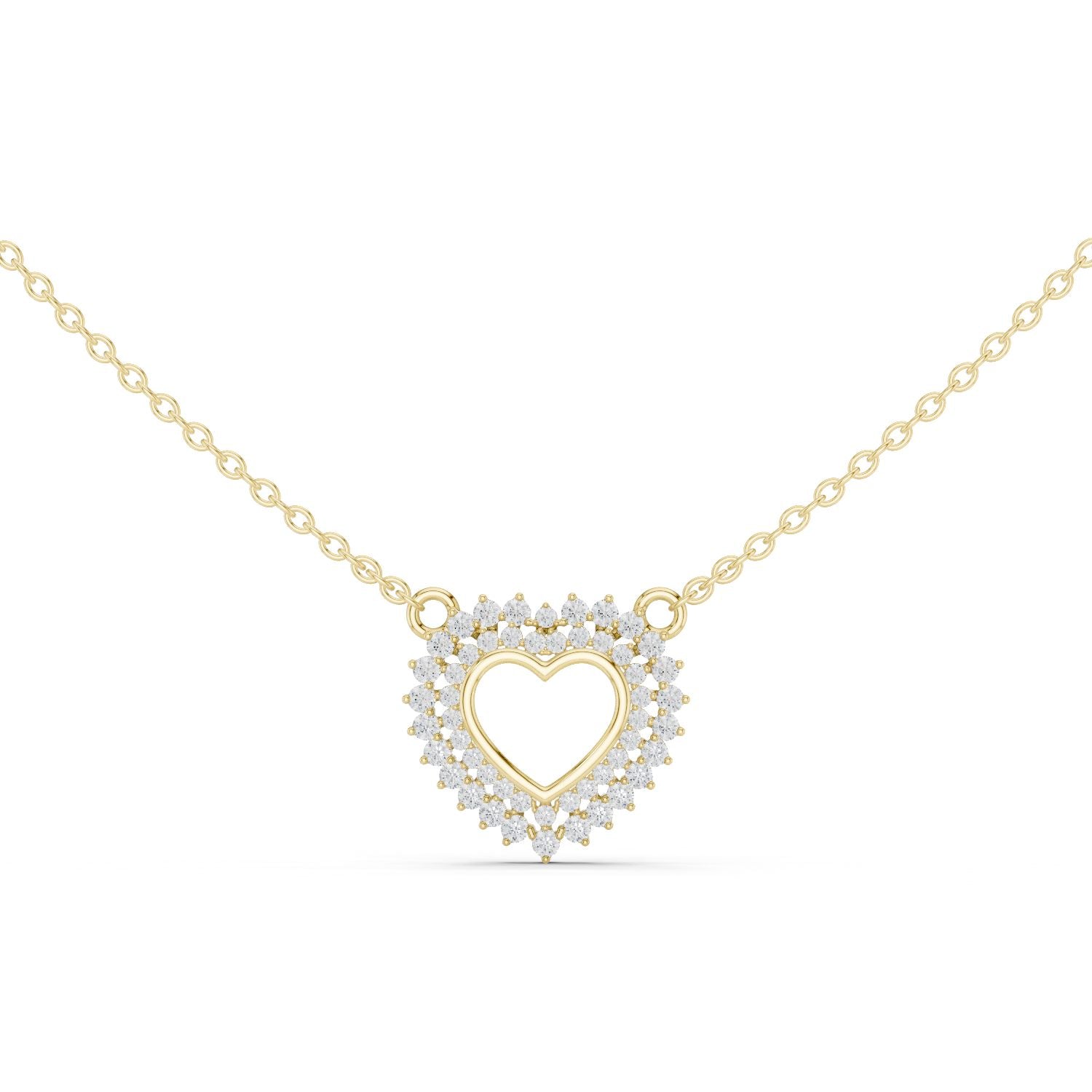 Heart Lab Grown Diamond Halo Pendant