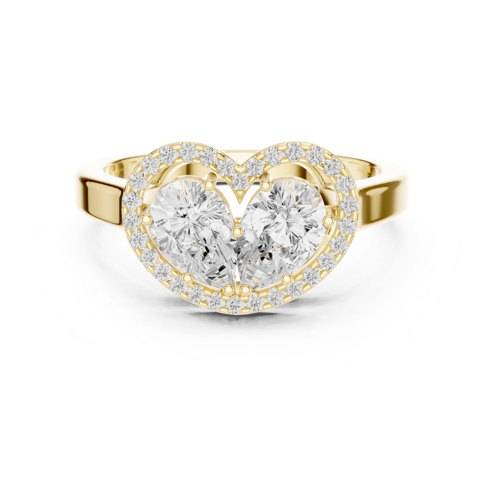 Heart Lab Grown Diamond Halo Engagement Ring