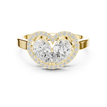 Heart Lab Grown Diamond Halo Engagement Ring