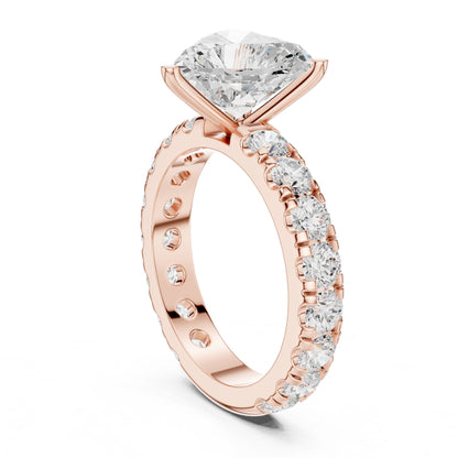 Heart Lab Grown Diamond Pave Engagement Ring