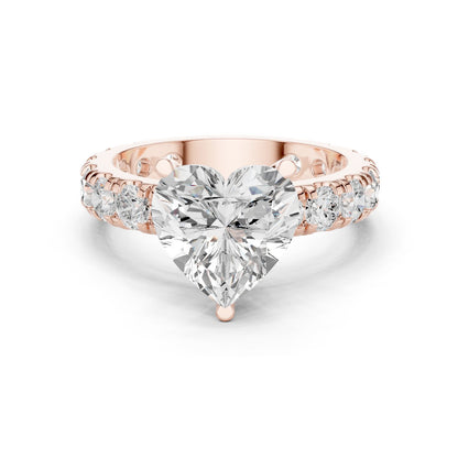 Heart Lab Grown Diamond Pave Engagement Ring