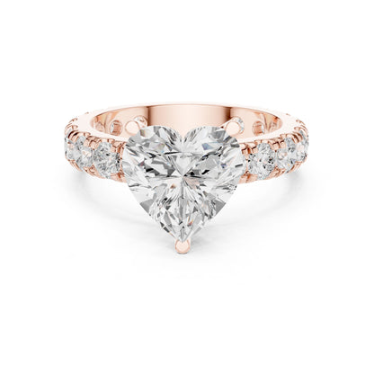 Heart Lab Grown Diamond Pave Engagement Ring
