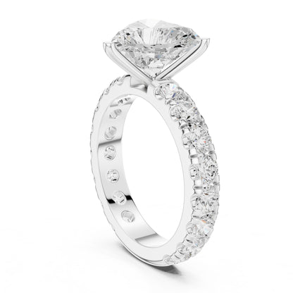 Heart Lab Grown Diamond Pave Engagement Ring