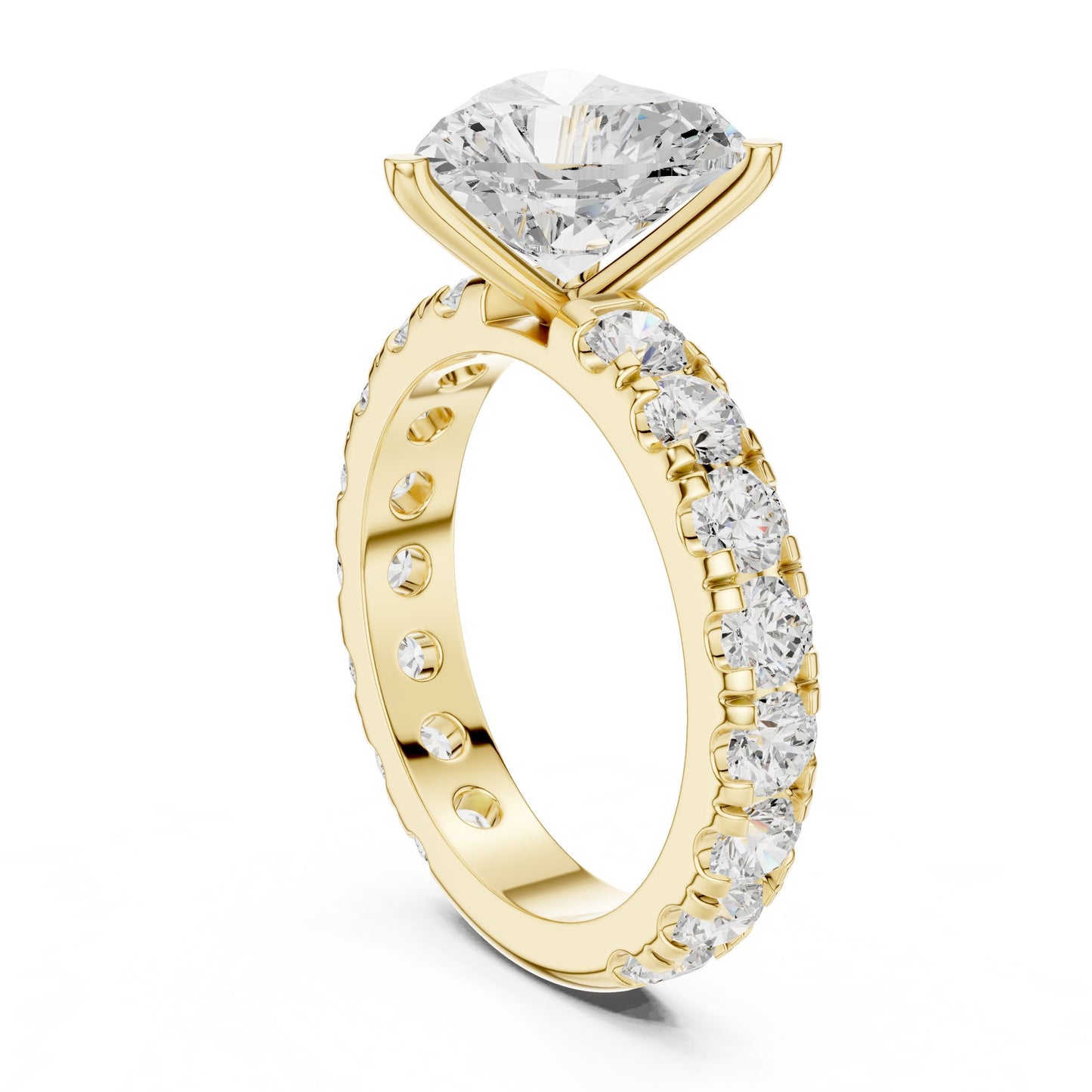 Heart Lab Grown Diamond Pave Engagement Ring