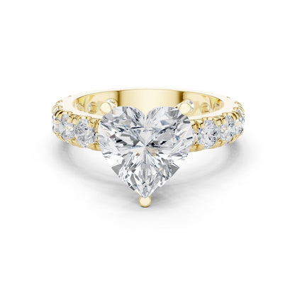 Heart Lab Grown Diamond Pave Engagement Ring