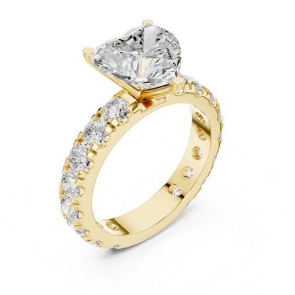 Heart Lab Grown Diamond Pave Engagement Ring