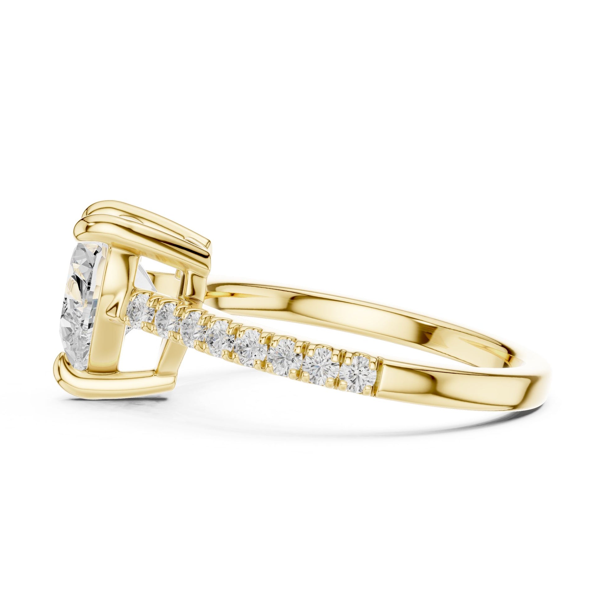 Heart Lab Grown Diamond Pave Engagement Ring