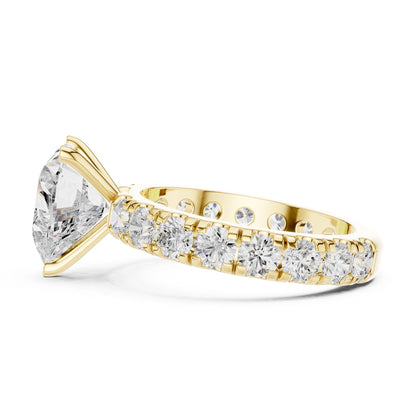 Heart Lab Grown Diamond Pave Engagement Ring