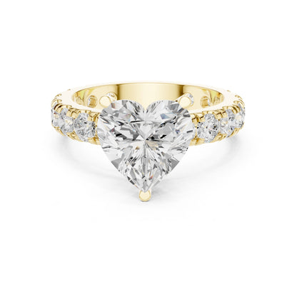 Heart Lab Grown Diamond Pave Engagement Ring