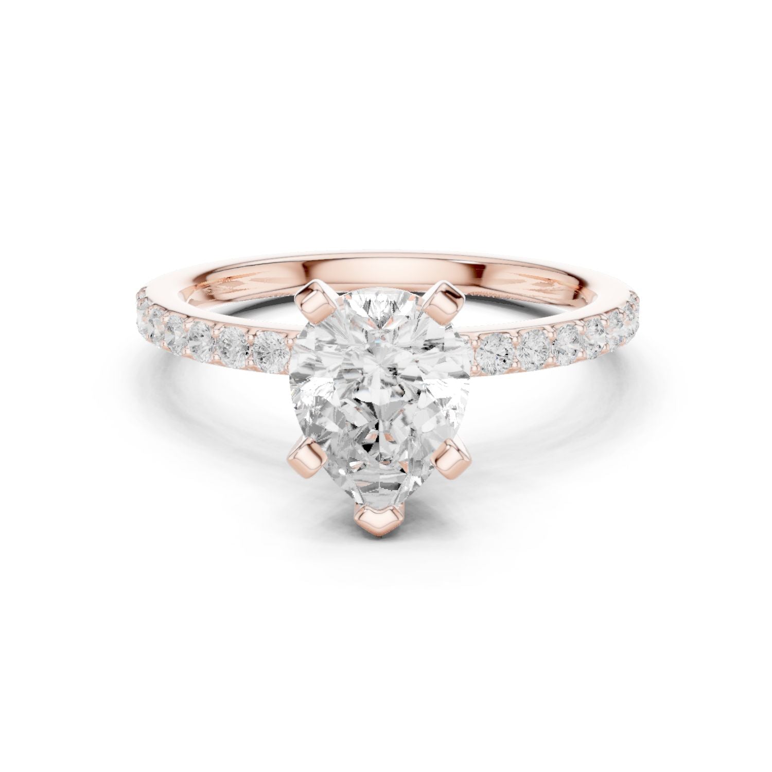 Heart Lab Grown Diamond Pave Engagement Ring