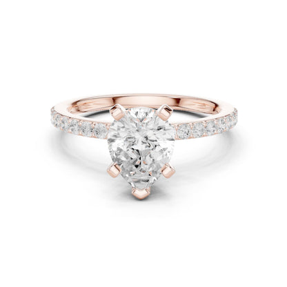 Heart Lab Grown Diamond Pave Engagement Ring