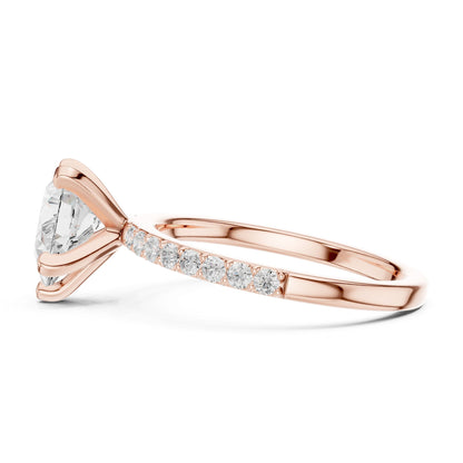 Heart Lab Grown Diamond Pave Engagement Ring