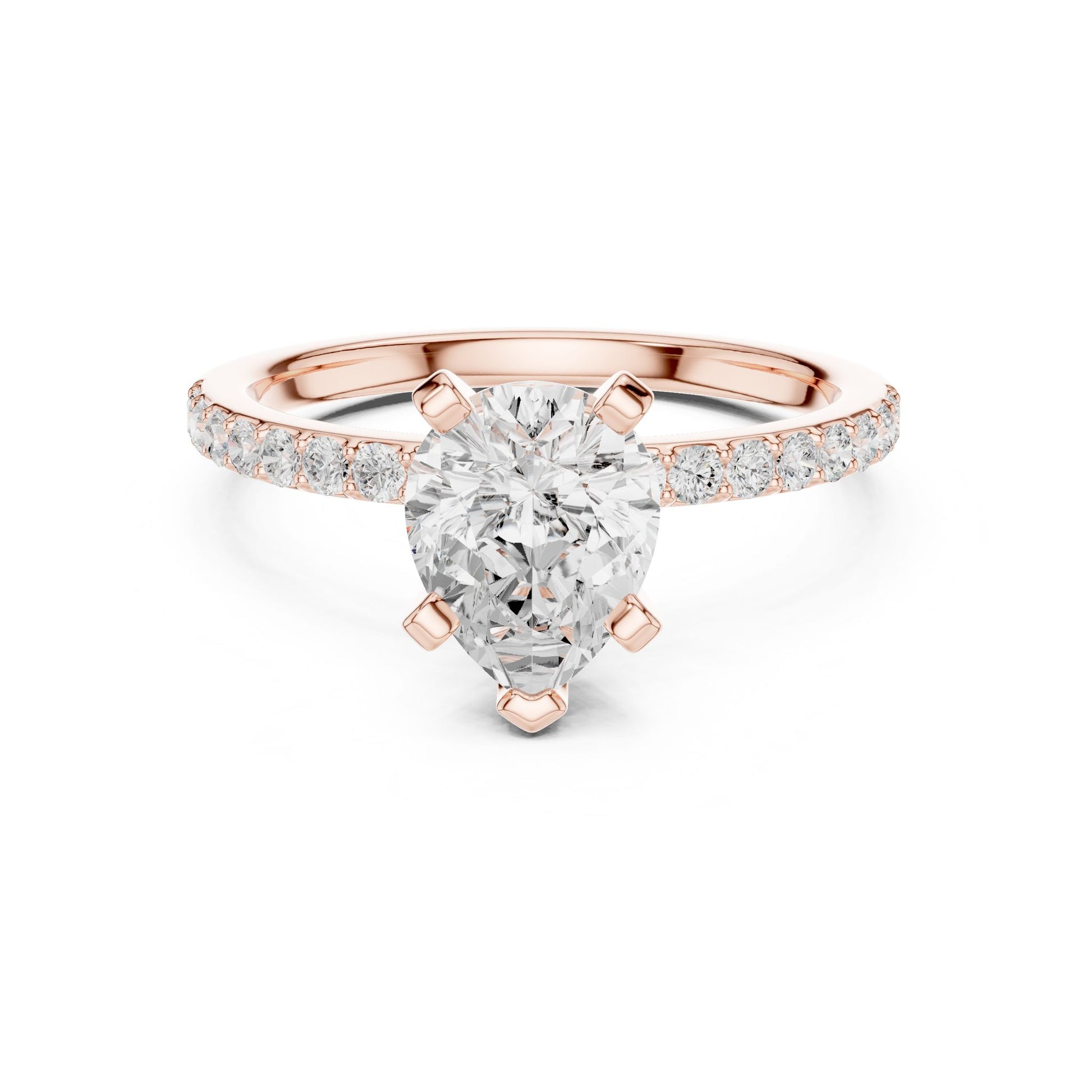 Heart Lab Grown Diamond Pave Engagement Ring