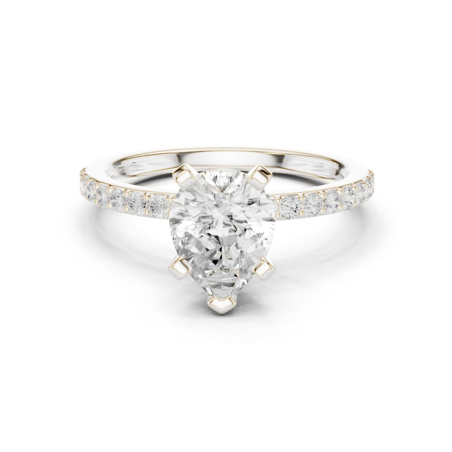 Heart Lab Grown Diamond Pave Engagement Ring