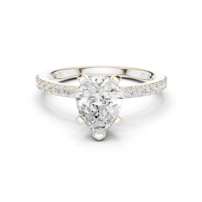 Heart Lab Grown Diamond Pave Engagement Ring
