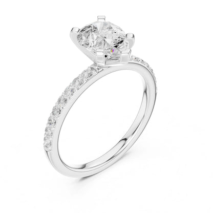 Heart Lab Grown Diamond Pave Engagement Ring