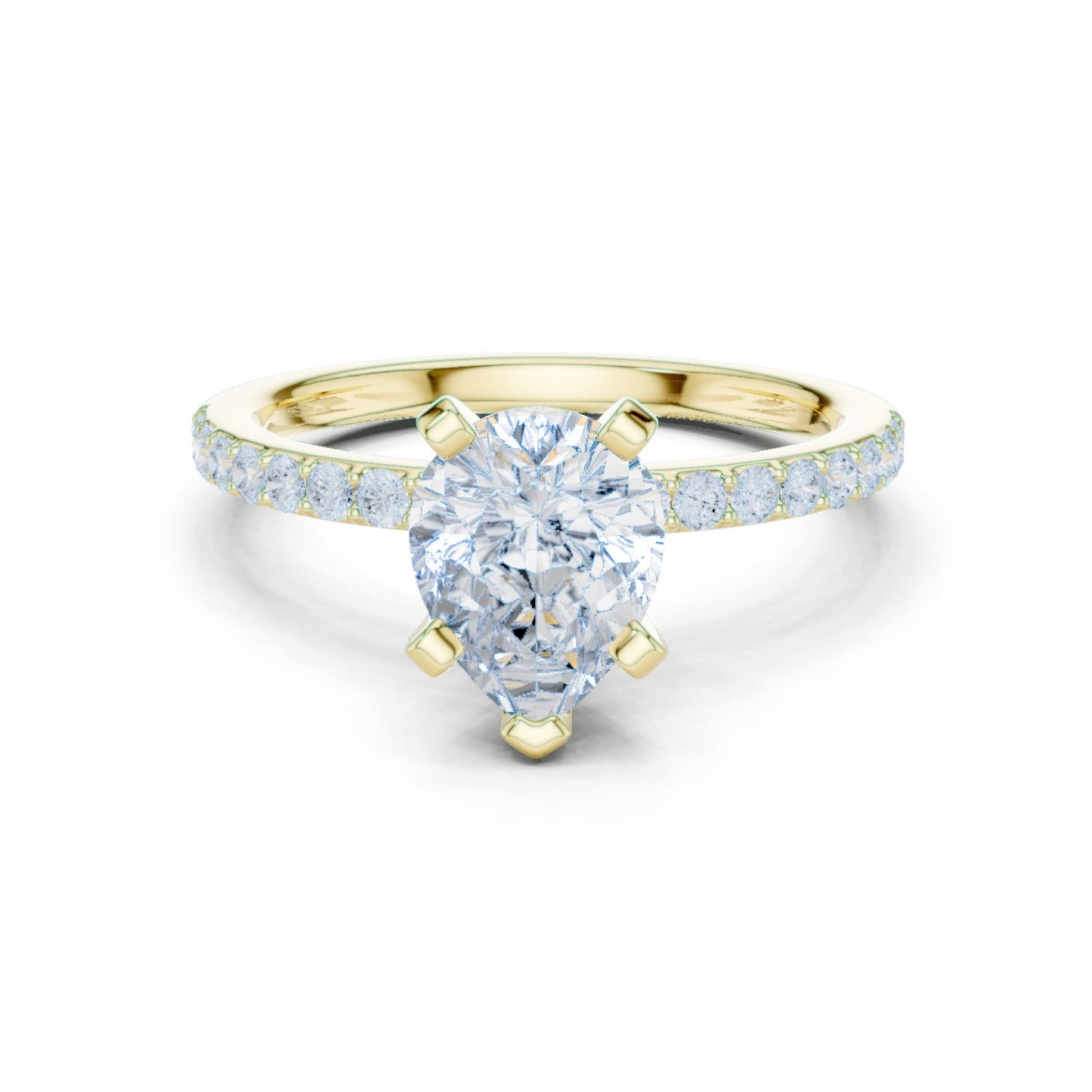Heart Lab Grown Diamond Pave Engagement Ring