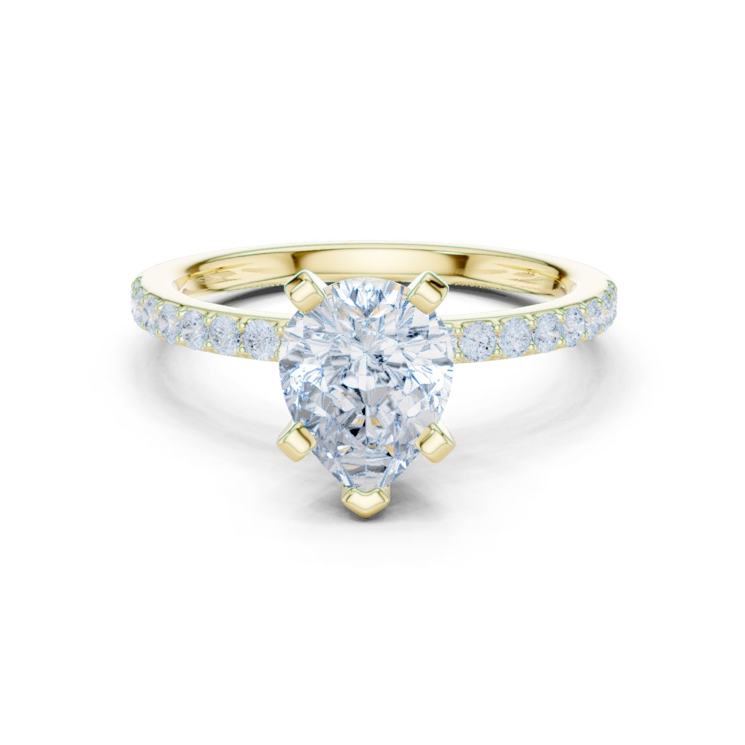 Heart Lab Grown Diamond Pave Engagement Ring