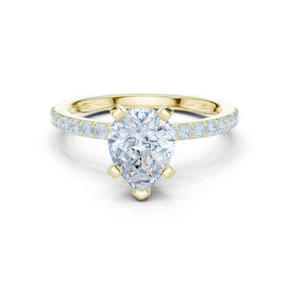 Heart Lab Grown Diamond Pave Engagement Ring