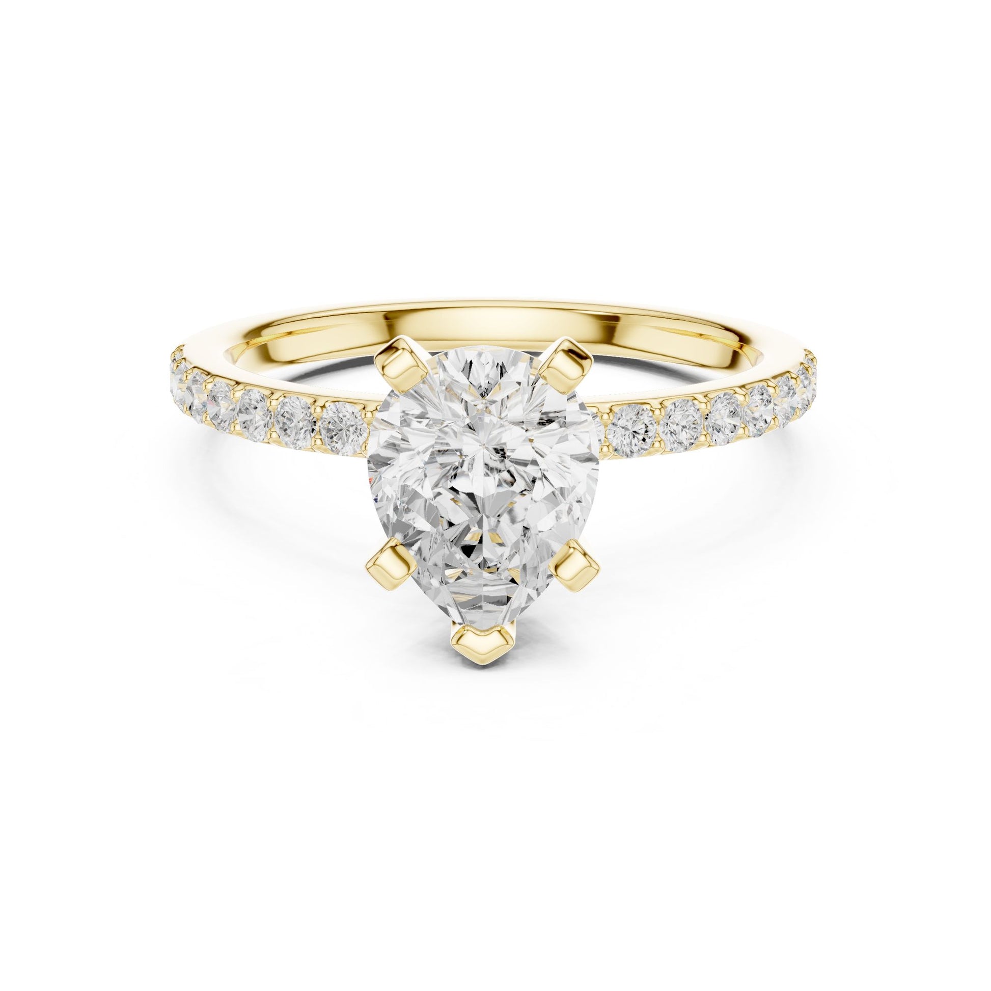 Heart Lab Grown Diamond Pave Engagement Ring