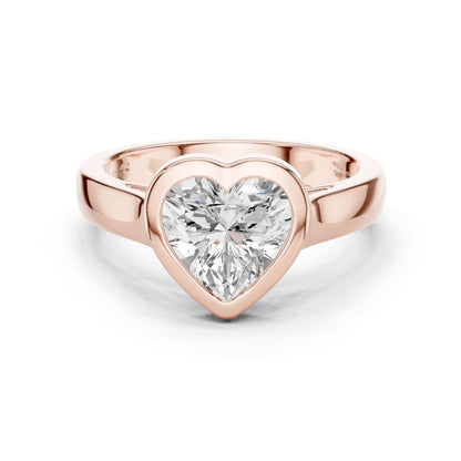 Heart Lab Grown Diamond Solitaire Engagement Ring