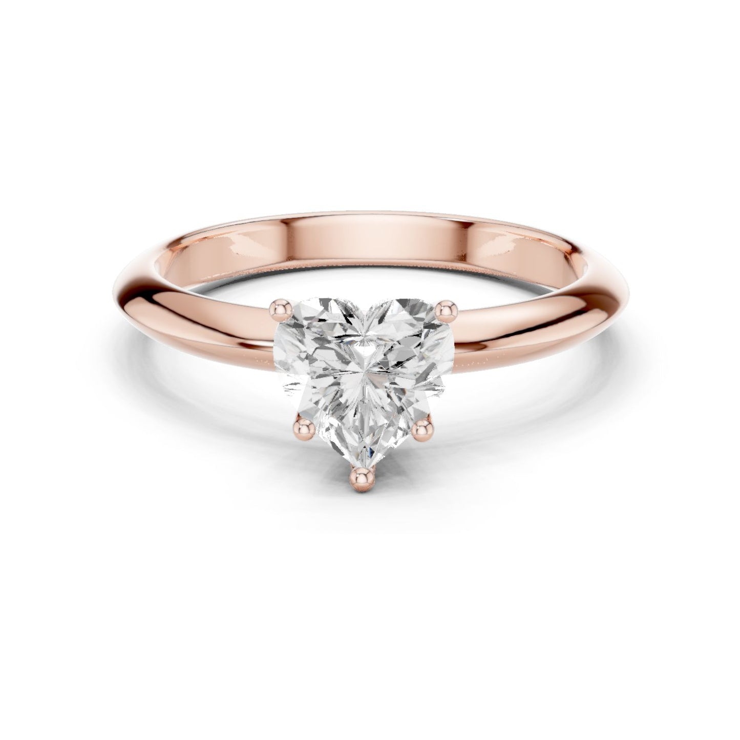 Heart Lab Grown Diamond Solitaire Engagement Ring