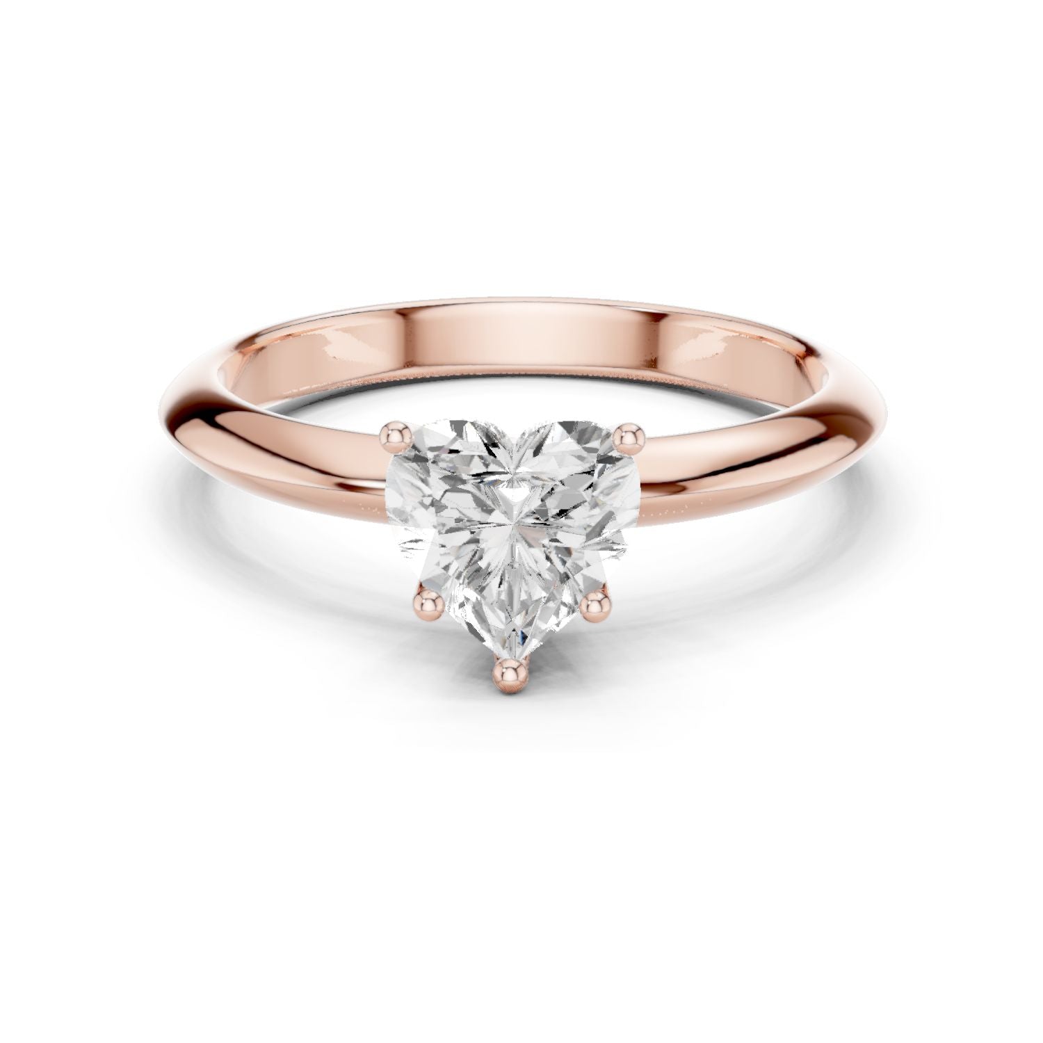 Heart Lab Grown Diamond Solitaire Engagement Ring