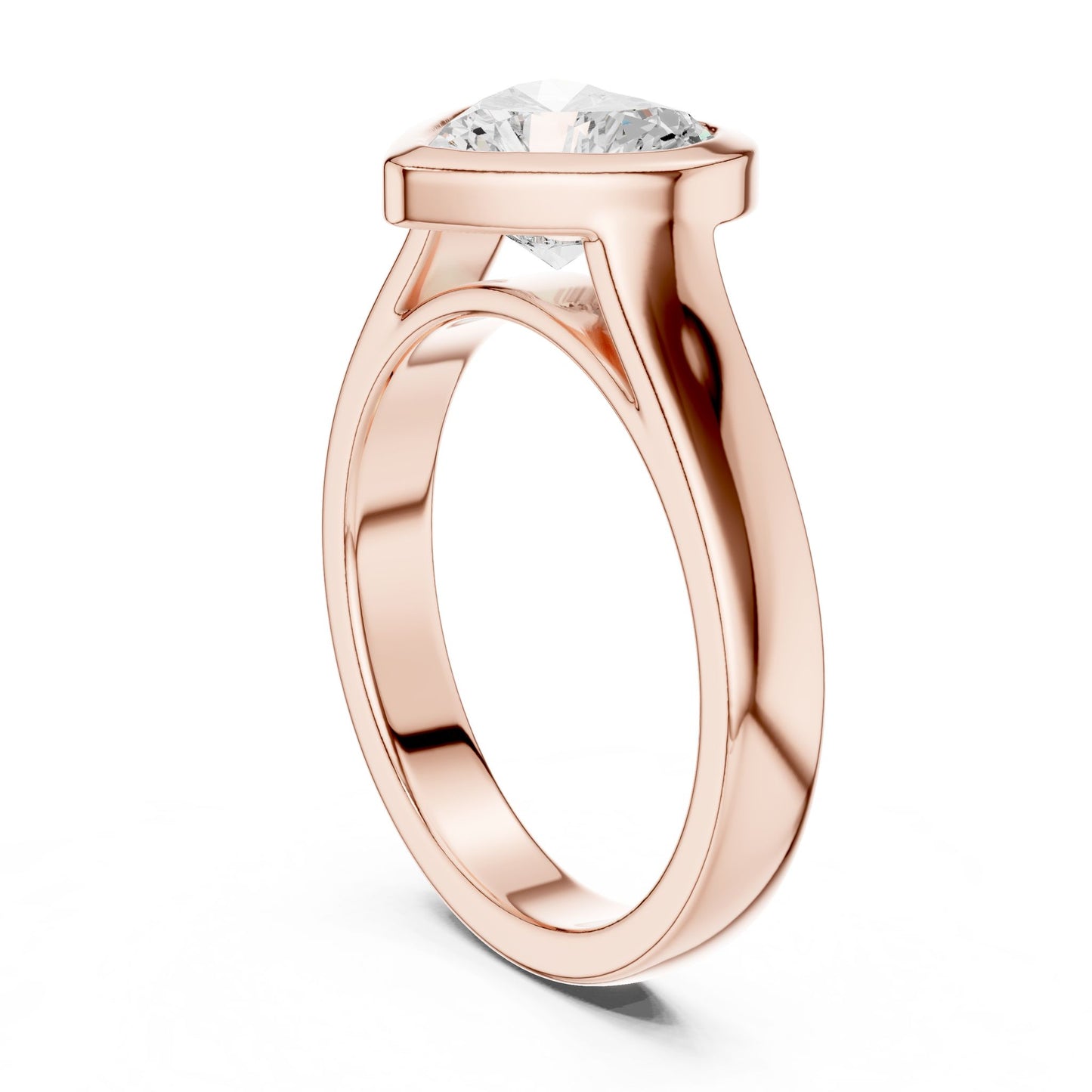 Heart Lab Grown Diamond Solitaire Engagement Ring