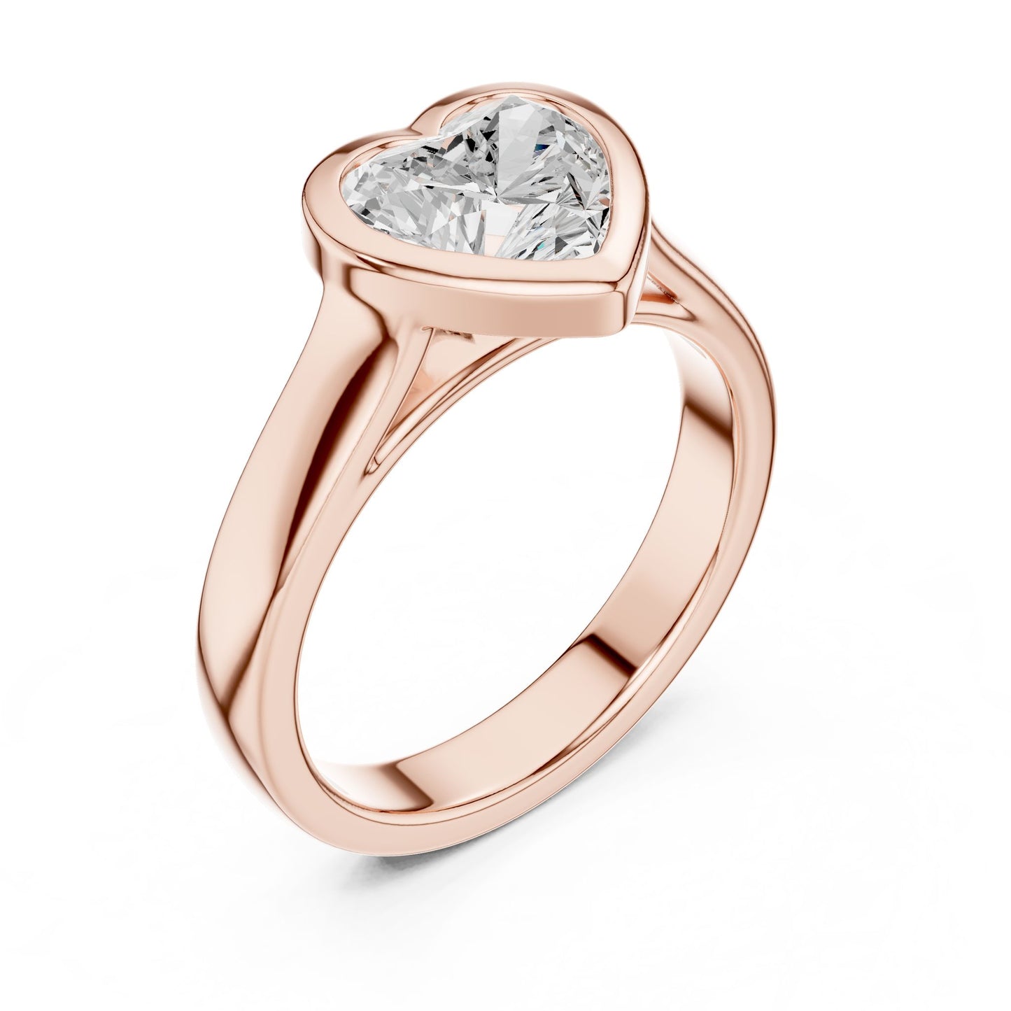 Heart Lab Grown Diamond Solitaire Engagement Ring