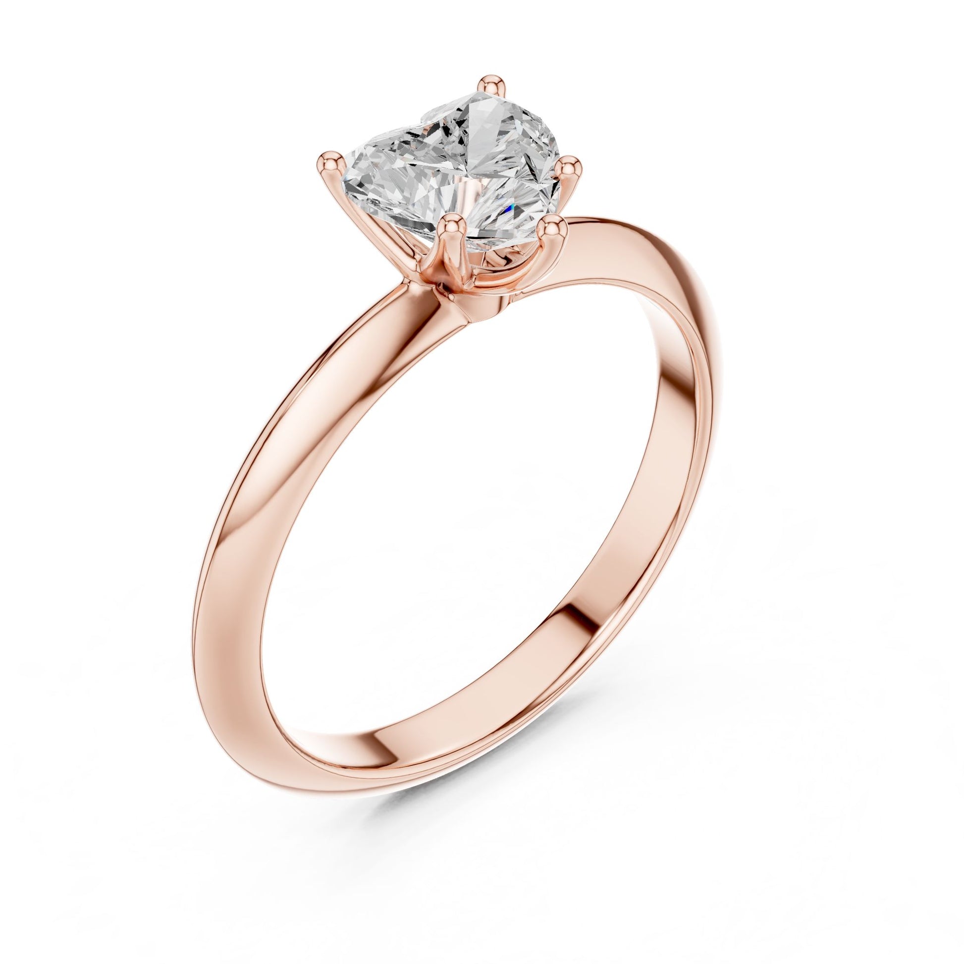 Heart Lab Grown Diamond Solitaire Engagement Ring