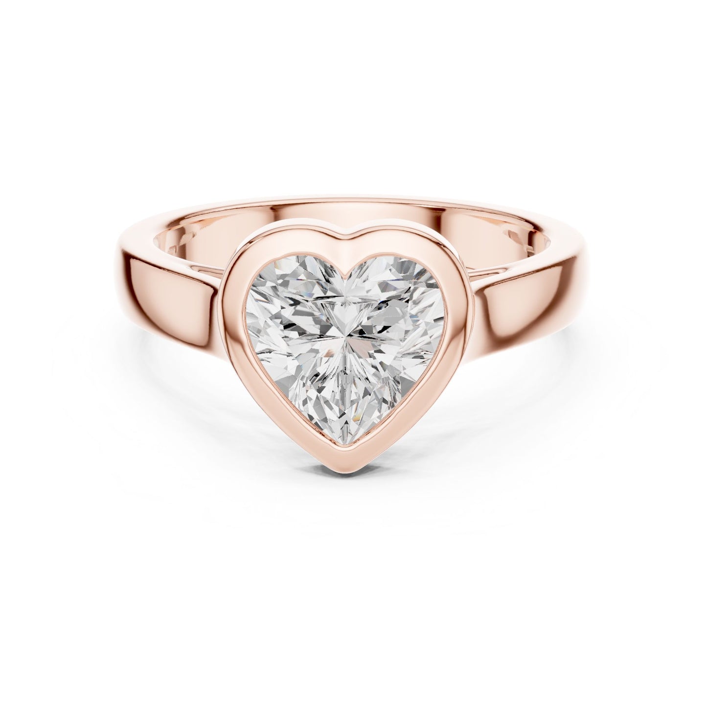 Heart Lab Grown Diamond Solitaire Engagement Ring