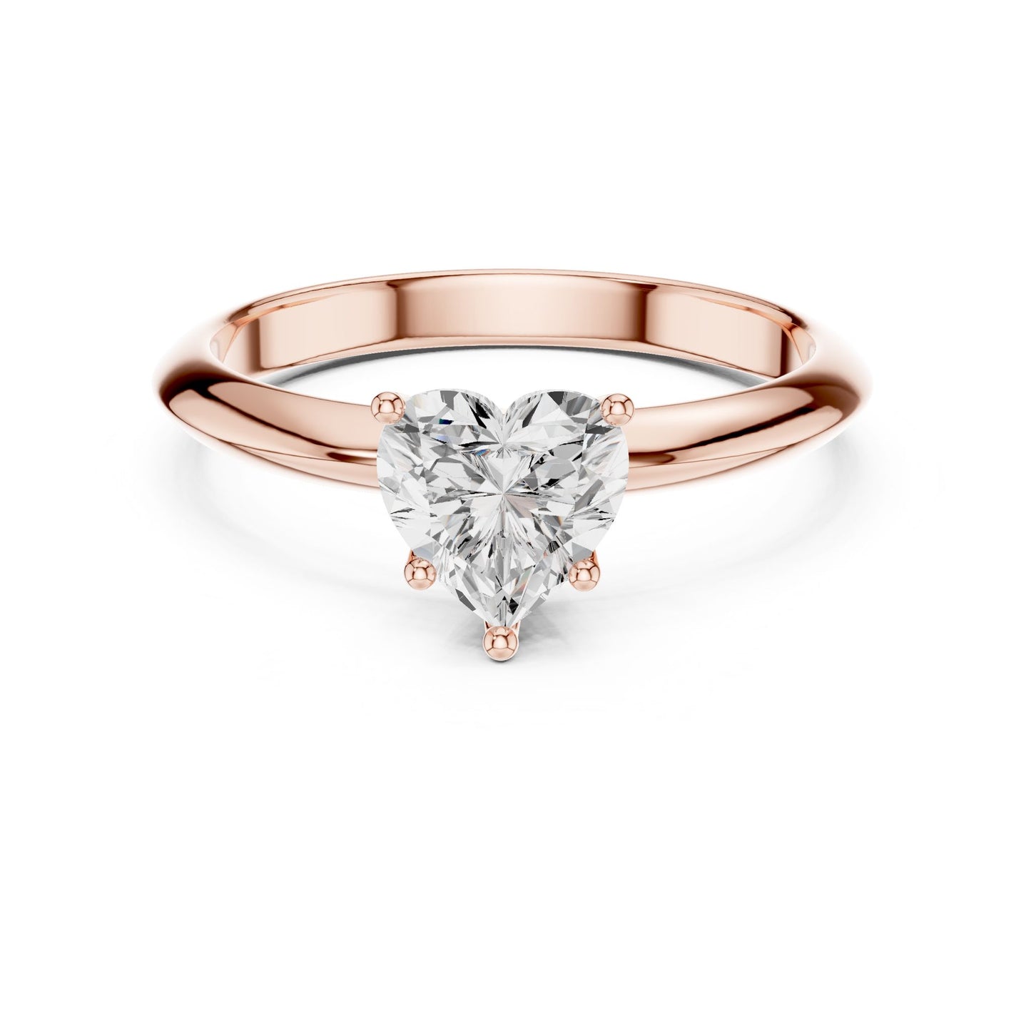 Heart Lab Grown Diamond Solitaire Engagement Ring