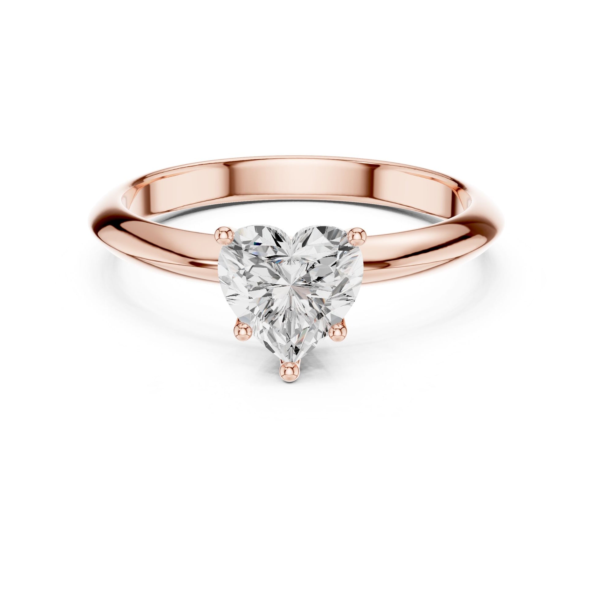 Heart Lab Grown Diamond Solitaire Engagement Ring