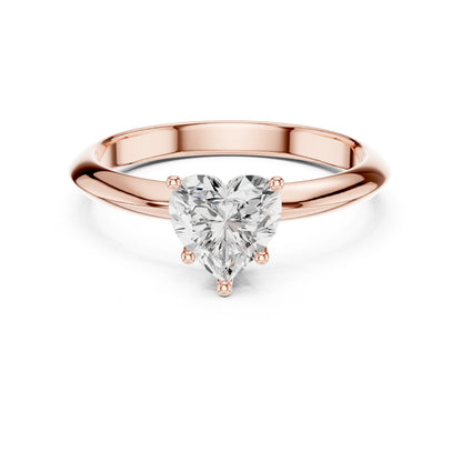 Heart Lab Grown Diamond Solitaire Engagement Ring