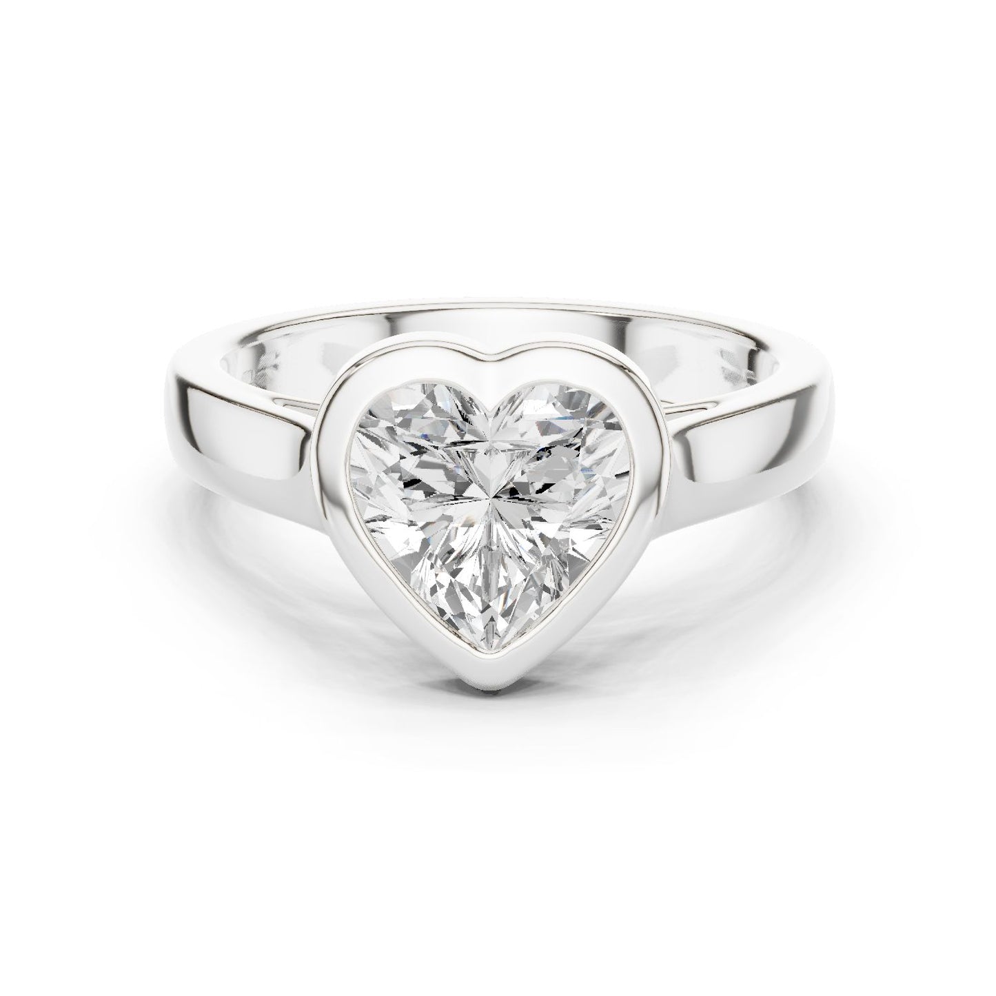 Heart Lab Grown Diamond Solitaire Engagement Ring