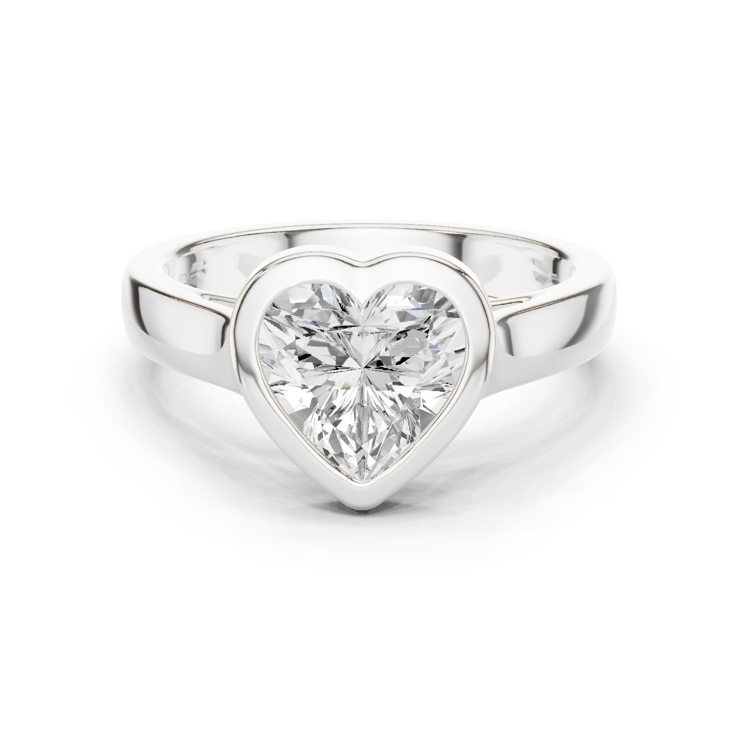 Heart Lab Grown Diamond Solitaire Engagement Ring