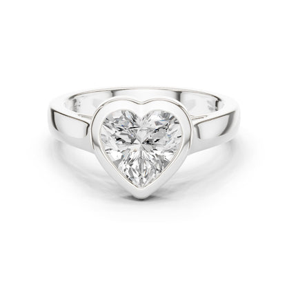 Heart Lab Grown Diamond Solitaire Engagement Ring